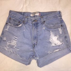 Levi’s Shorts Distressed 505 Size 34W 32L Denim